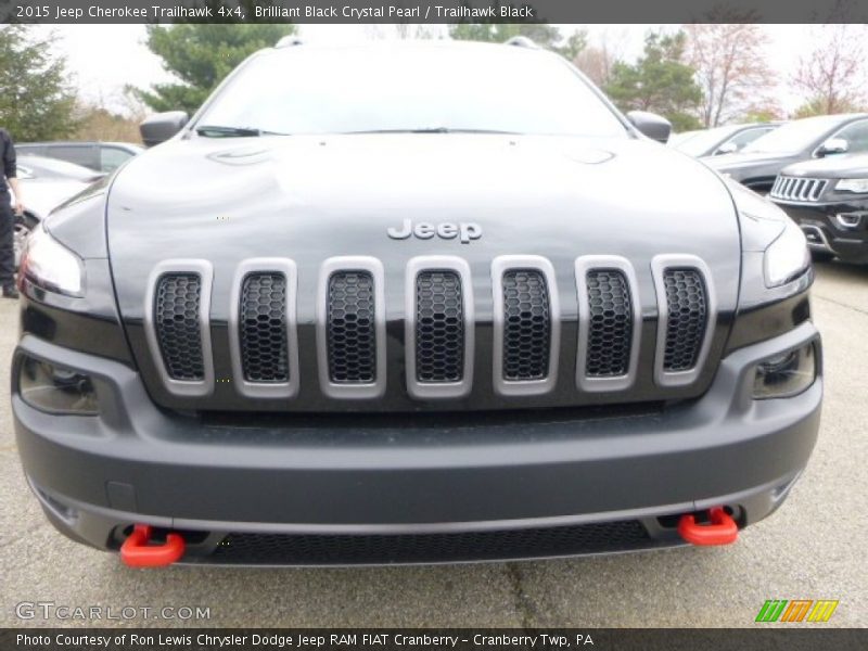 Brilliant Black Crystal Pearl / Trailhawk Black 2015 Jeep Cherokee Trailhawk 4x4