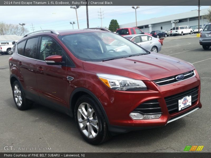 Ruby Red / Charcoal Black 2014 Ford Escape Titanium 1.6L EcoBoost
