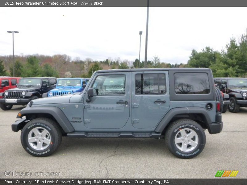 Anvil / Black 2015 Jeep Wrangler Unlimited Sport 4x4