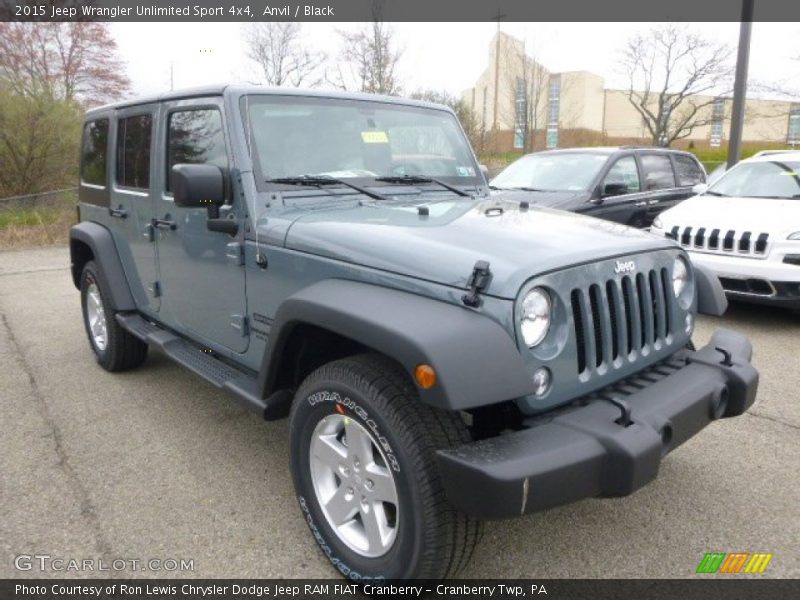 Anvil / Black 2015 Jeep Wrangler Unlimited Sport 4x4