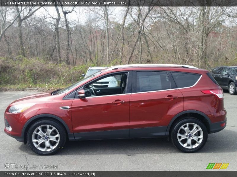 Ruby Red / Charcoal Black 2014 Ford Escape Titanium 1.6L EcoBoost