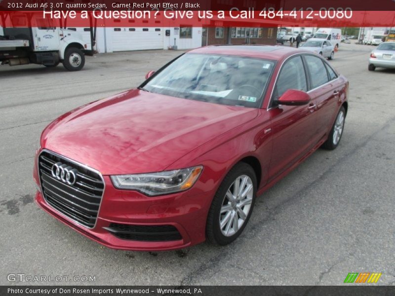 Garnet Red Pearl Effect / Black 2012 Audi A6 3.0T quattro Sedan