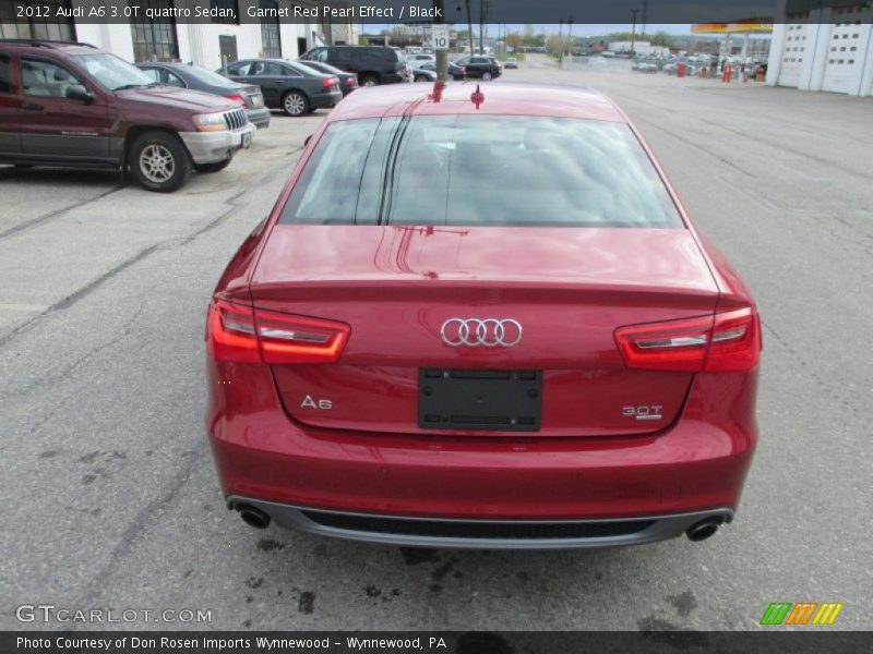 Garnet Red Pearl Effect / Black 2012 Audi A6 3.0T quattro Sedan