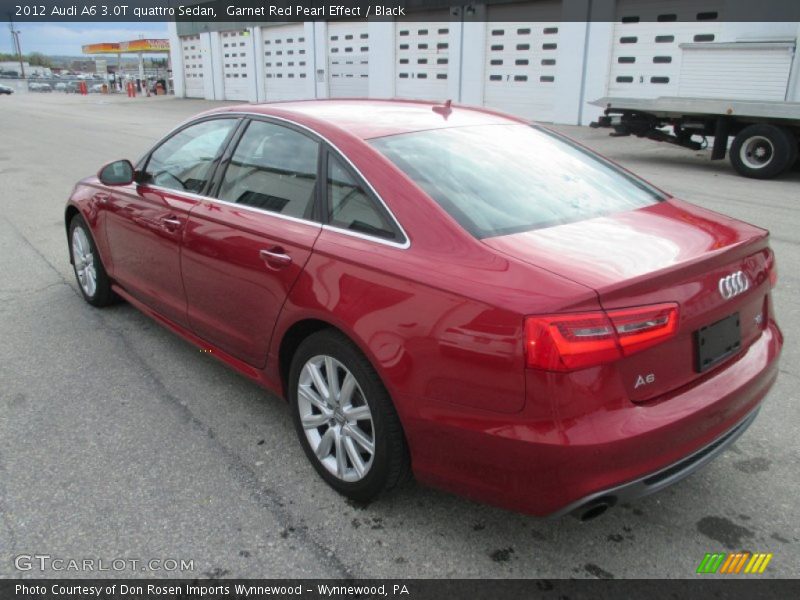 Garnet Red Pearl Effect / Black 2012 Audi A6 3.0T quattro Sedan