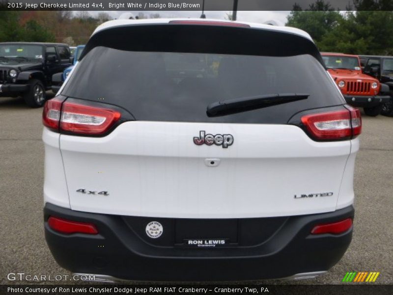 Bright White / Indigo Blue/Brown 2015 Jeep Cherokee Limited 4x4