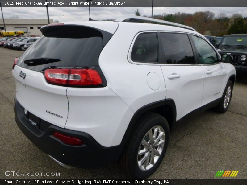 Bright White / Indigo Blue/Brown 2015 Jeep Cherokee Limited 4x4