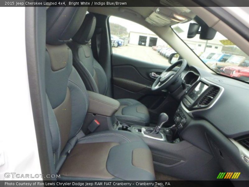 Bright White / Indigo Blue/Brown 2015 Jeep Cherokee Limited 4x4