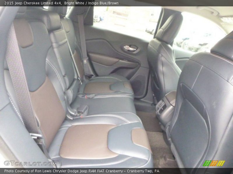Bright White / Indigo Blue/Brown 2015 Jeep Cherokee Limited 4x4