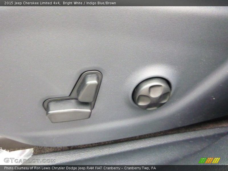 Bright White / Indigo Blue/Brown 2015 Jeep Cherokee Limited 4x4