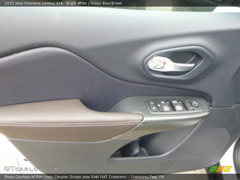 Bright White / Indigo Blue/Brown 2015 Jeep Cherokee Limited 4x4