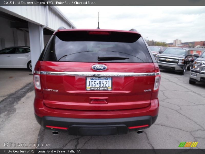 Ruby Red / Charcoal Black 2015 Ford Explorer Limited 4WD