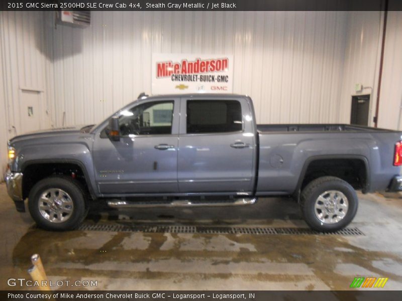 Stealth Gray Metallic / Jet Black 2015 GMC Sierra 2500HD SLE Crew Cab 4x4