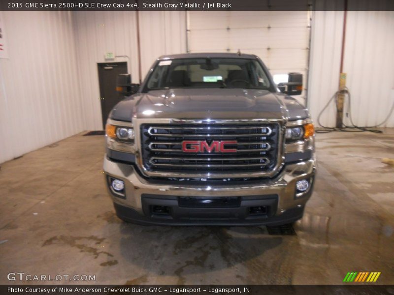 Stealth Gray Metallic / Jet Black 2015 GMC Sierra 2500HD SLE Crew Cab 4x4