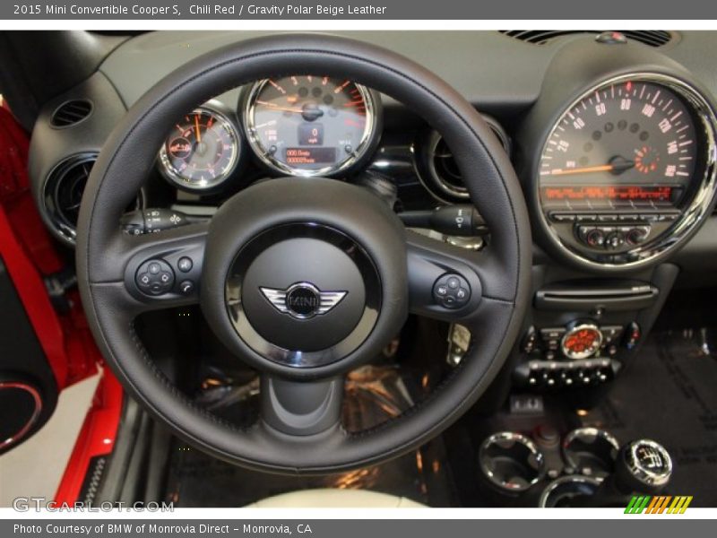 Chili Red / Gravity Polar Beige Leather 2015 Mini Convertible Cooper S