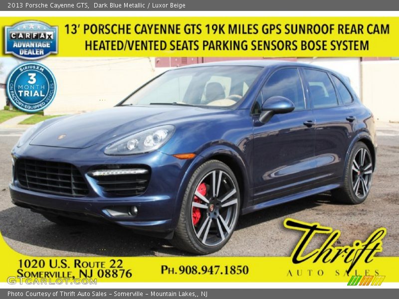 Dark Blue Metallic / Luxor Beige 2013 Porsche Cayenne GTS