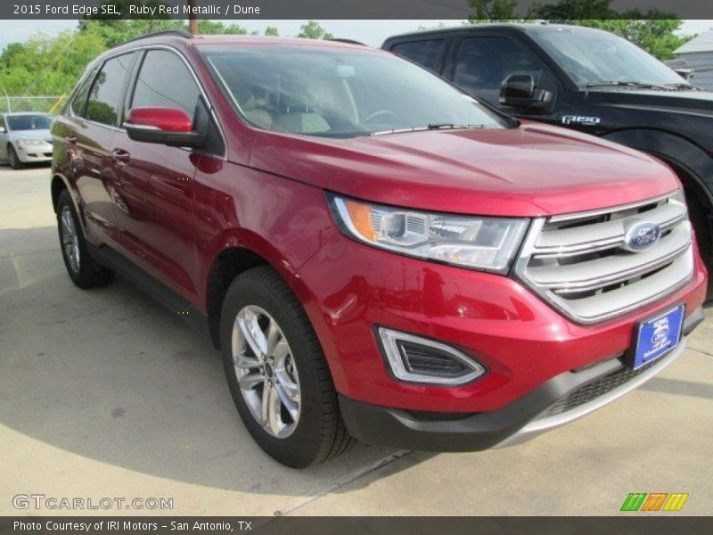 Ruby Red Metallic / Dune 2015 Ford Edge SEL