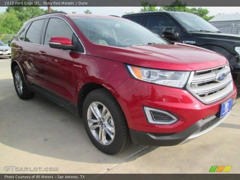 Ruby Red Metallic / Dune 2015 Ford Edge SEL