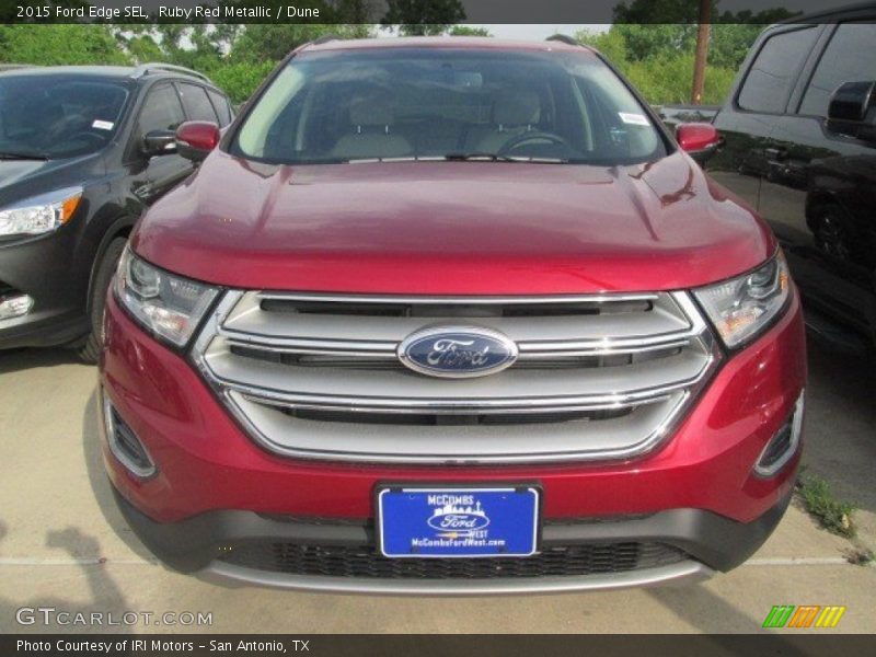 Ruby Red Metallic / Dune 2015 Ford Edge SEL