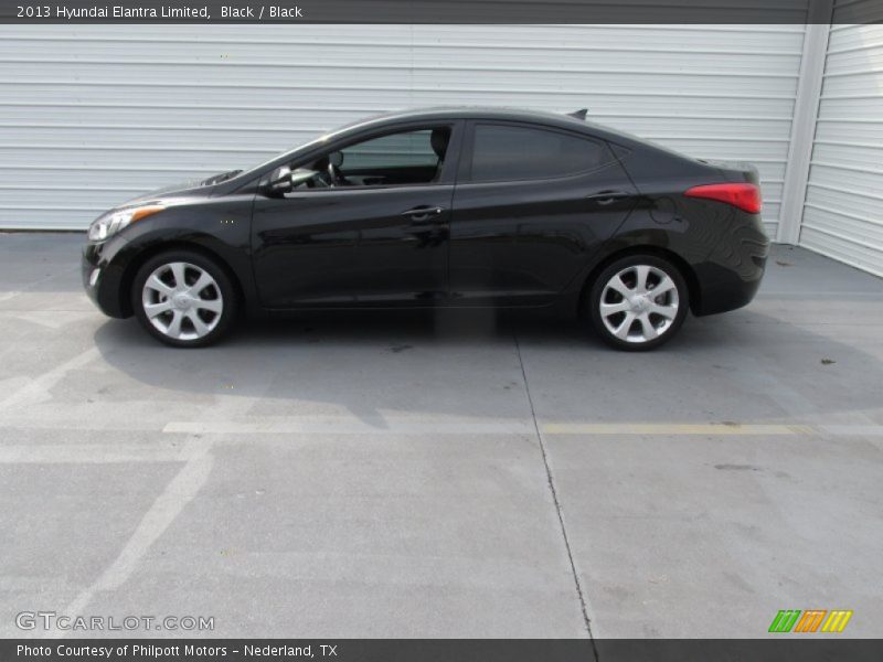Black / Black 2013 Hyundai Elantra Limited