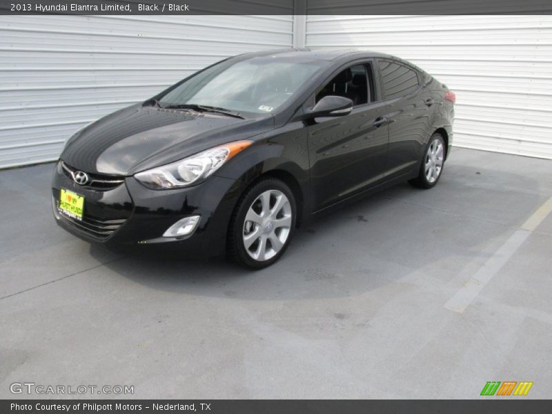 Black / Black 2013 Hyundai Elantra Limited