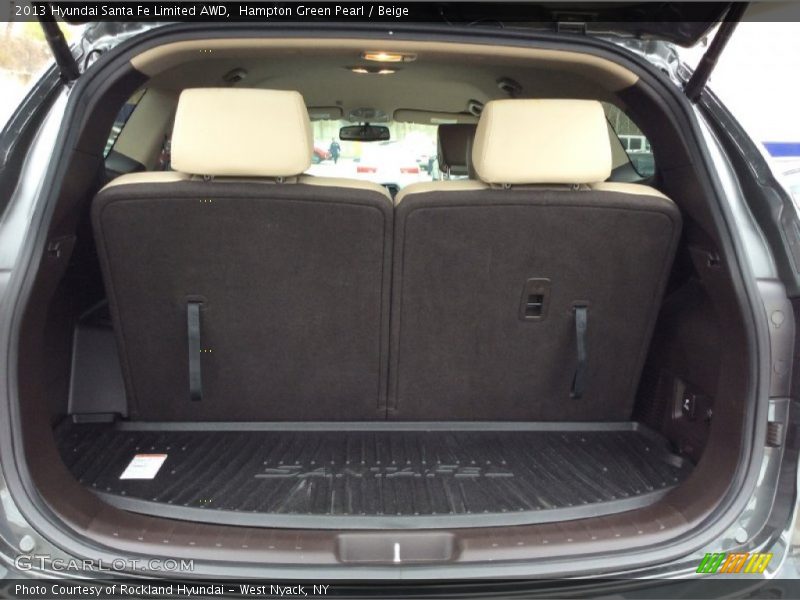 Hampton Green Pearl / Beige 2013 Hyundai Santa Fe Limited AWD
