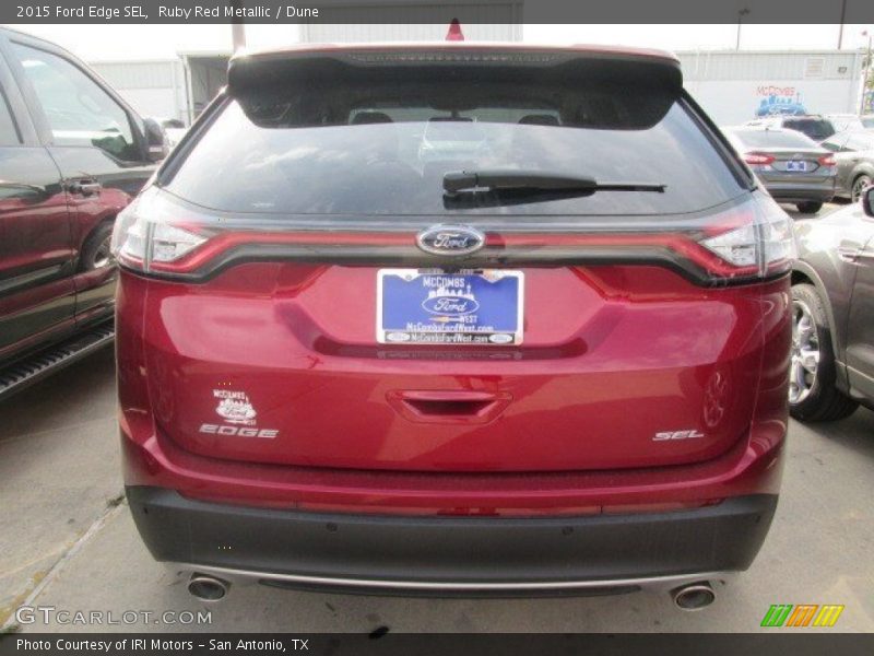 Ruby Red Metallic / Dune 2015 Ford Edge SEL