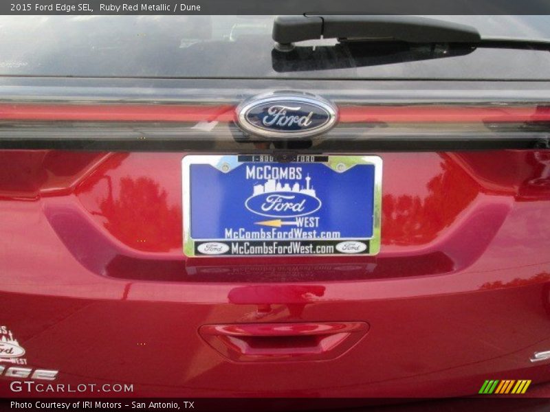 Ruby Red Metallic / Dune 2015 Ford Edge SEL