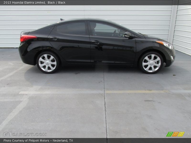 Black / Black 2013 Hyundai Elantra Limited