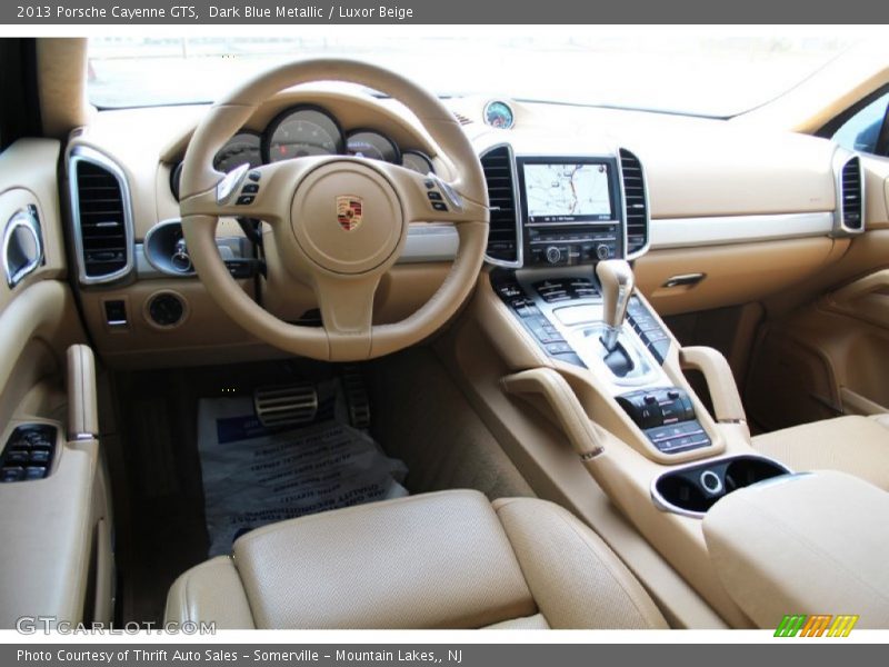 Dark Blue Metallic / Luxor Beige 2013 Porsche Cayenne GTS