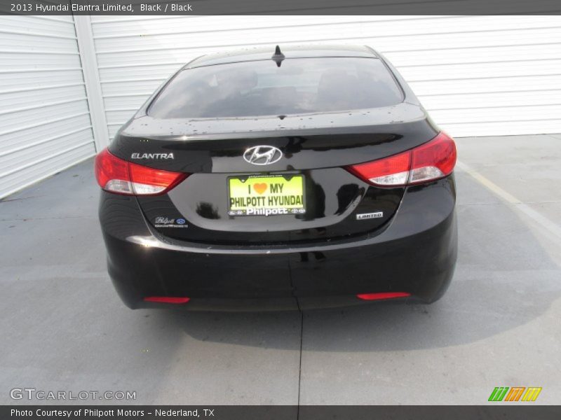 Black / Black 2013 Hyundai Elantra Limited