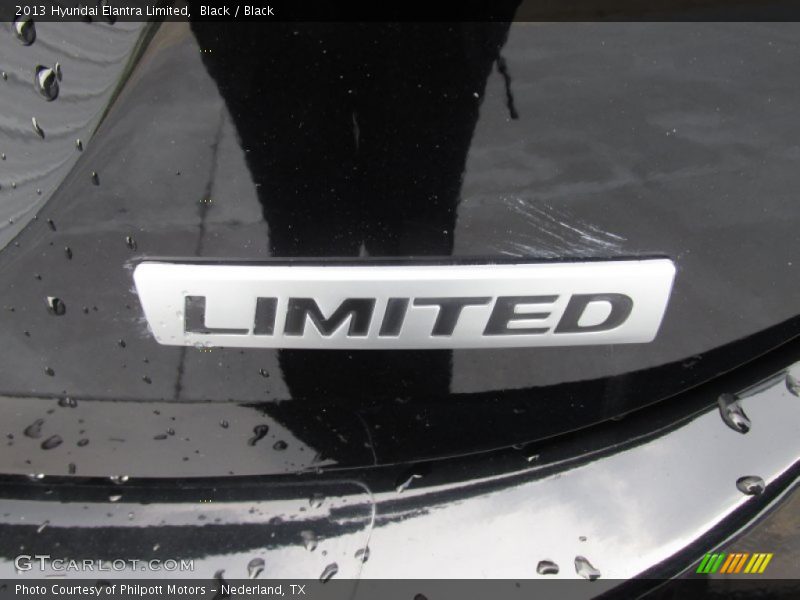 Black / Black 2013 Hyundai Elantra Limited