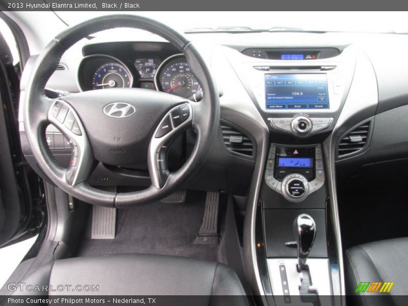 Black / Black 2013 Hyundai Elantra Limited