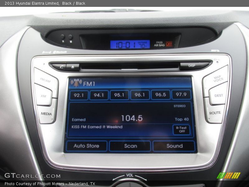 Black / Black 2013 Hyundai Elantra Limited