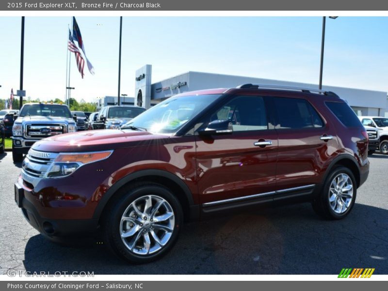 Bronze Fire / Charcoal Black 2015 Ford Explorer XLT