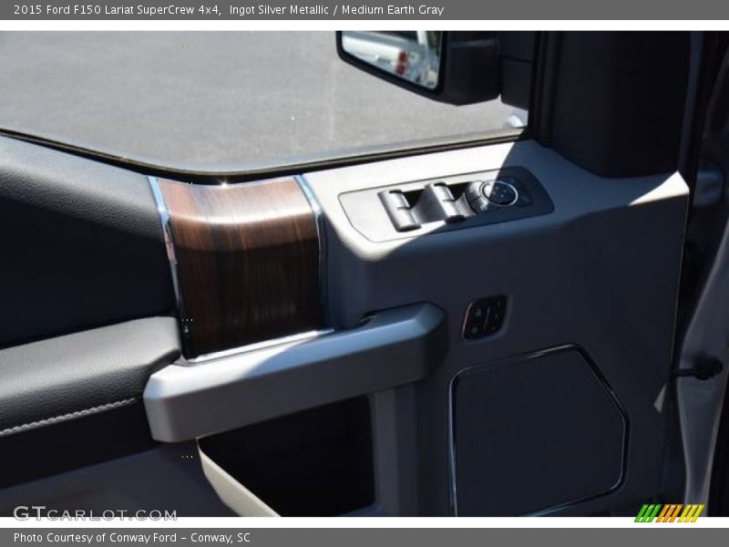 Ingot Silver Metallic / Medium Earth Gray 2015 Ford F150 Lariat SuperCrew 4x4