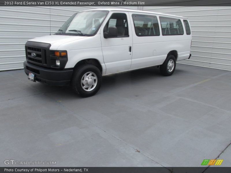 Oxford White / Medium Flint 2012 Ford E Series Van E350 XL Extended Passenger