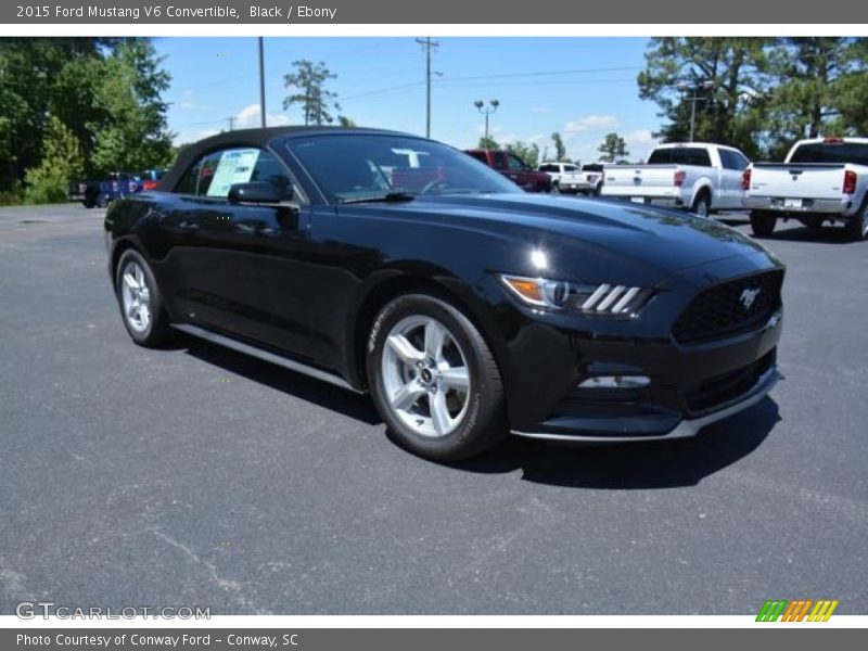 Black / Ebony 2015 Ford Mustang V6 Convertible