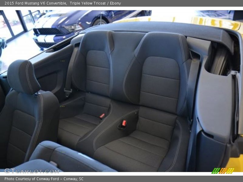 Triple Yellow Tricoat / Ebony 2015 Ford Mustang V6 Convertible