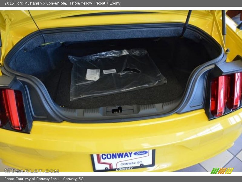 Triple Yellow Tricoat / Ebony 2015 Ford Mustang V6 Convertible