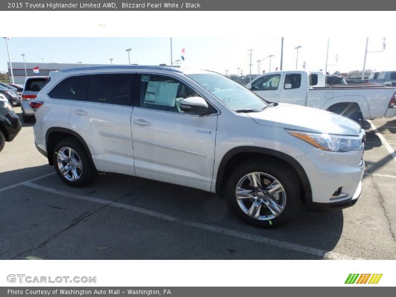 Blizzard Pearl White / Black 2015 Toyota Highlander Limited AWD