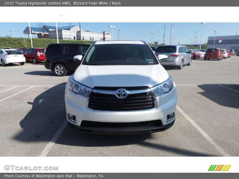 Blizzard Pearl White / Black 2015 Toyota Highlander Limited AWD