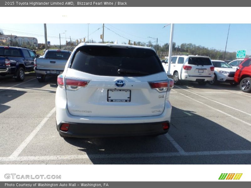 Blizzard Pearl White / Black 2015 Toyota Highlander Limited AWD