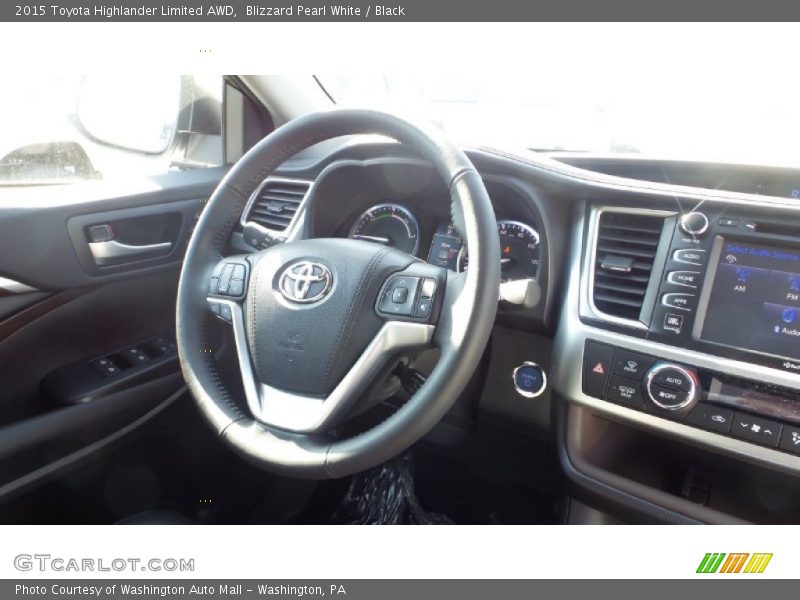 Blizzard Pearl White / Black 2015 Toyota Highlander Limited AWD