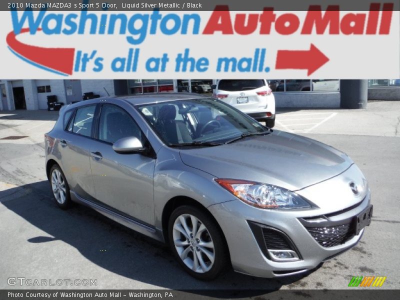 Liquid Silver Metallic / Black 2010 Mazda MAZDA3 s Sport 5 Door