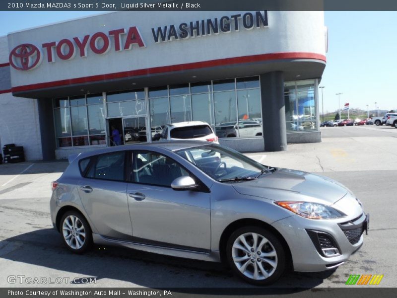 Liquid Silver Metallic / Black 2010 Mazda MAZDA3 s Sport 5 Door