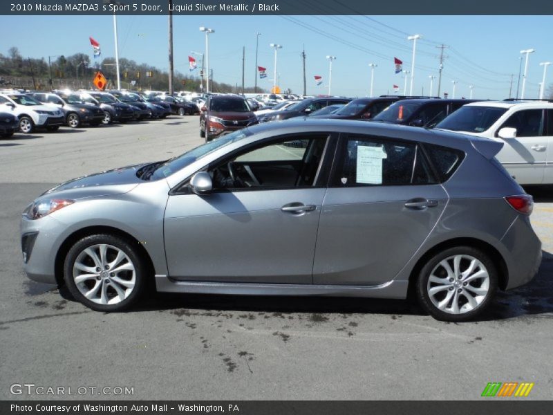Liquid Silver Metallic / Black 2010 Mazda MAZDA3 s Sport 5 Door