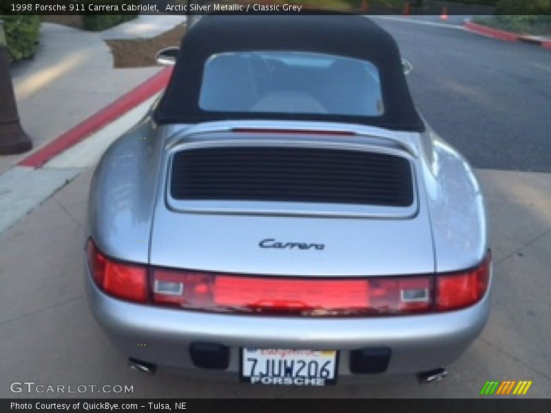 Arctic Silver Metallic / Classic Grey 1998 Porsche 911 Carrera Cabriolet