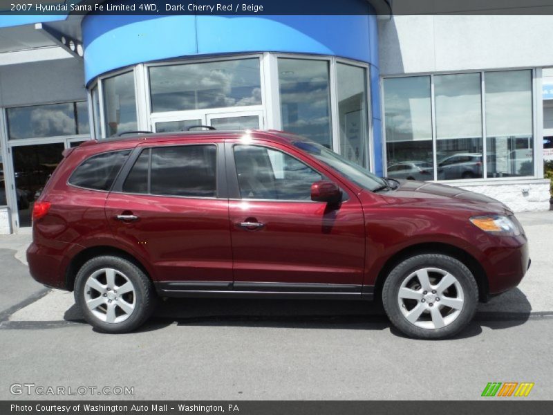 Dark Cherry Red / Beige 2007 Hyundai Santa Fe Limited 4WD