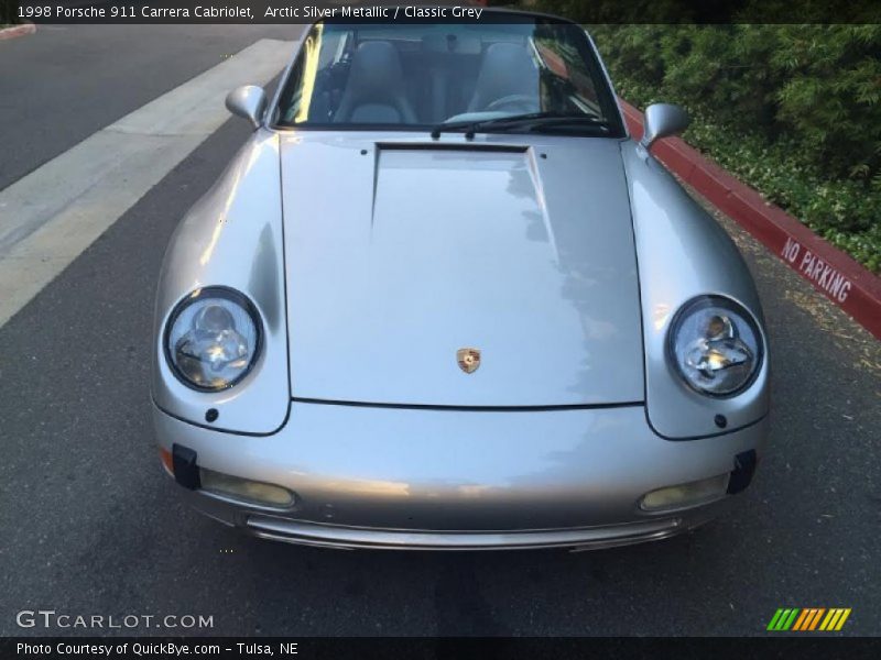Arctic Silver Metallic / Classic Grey 1998 Porsche 911 Carrera Cabriolet