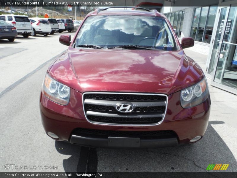 Dark Cherry Red / Beige 2007 Hyundai Santa Fe Limited 4WD